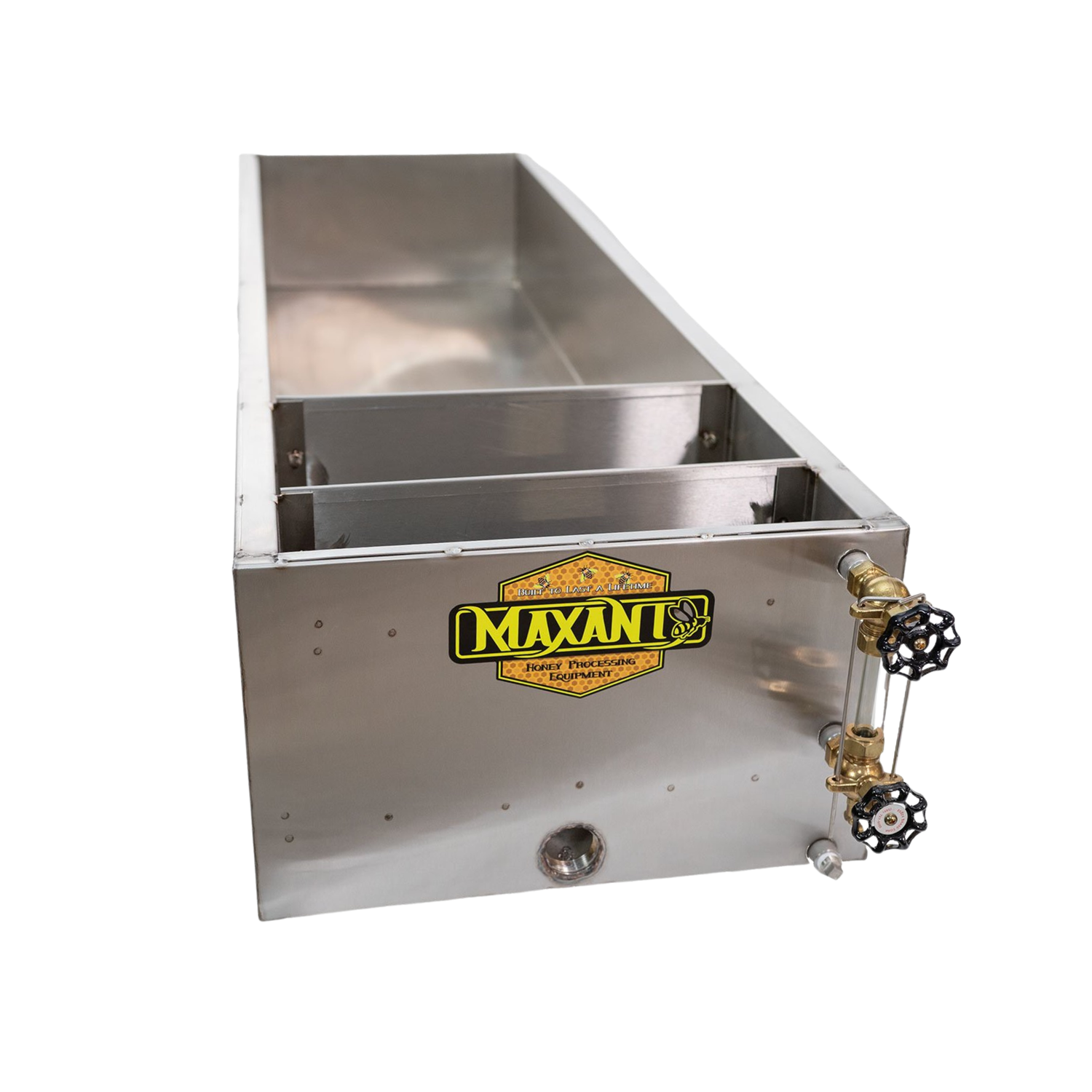 A metal clarifier tank with 