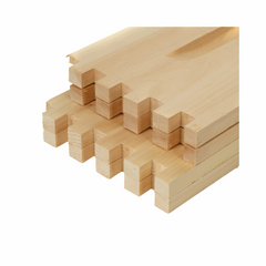 Close-up of an unassembled deep super, used for beekeeping. 