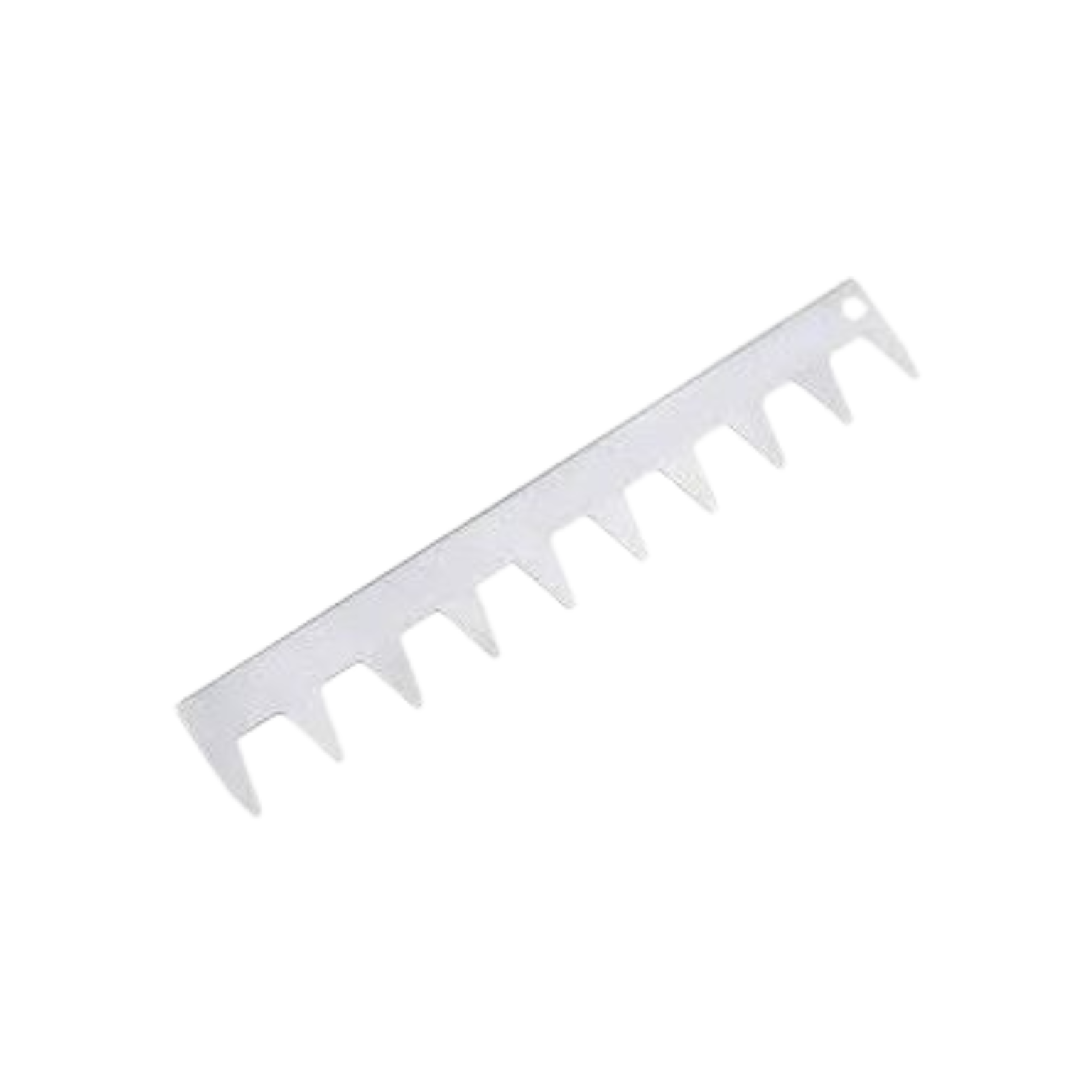 A metal frame spacer on a white background