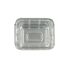 An aluminum tray with a clear plastic lid, designed for packaging and presenting honeycomb.