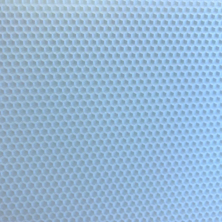 A close up of the light blue beeswax craft sheet 