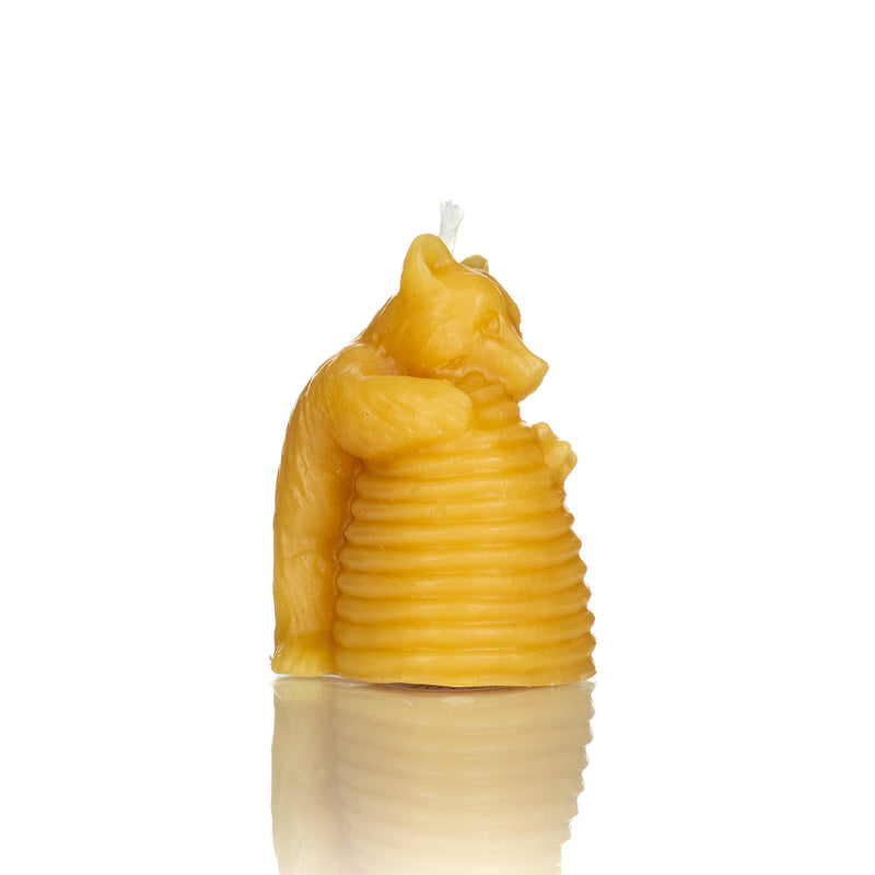 Bear on a Skep Candle